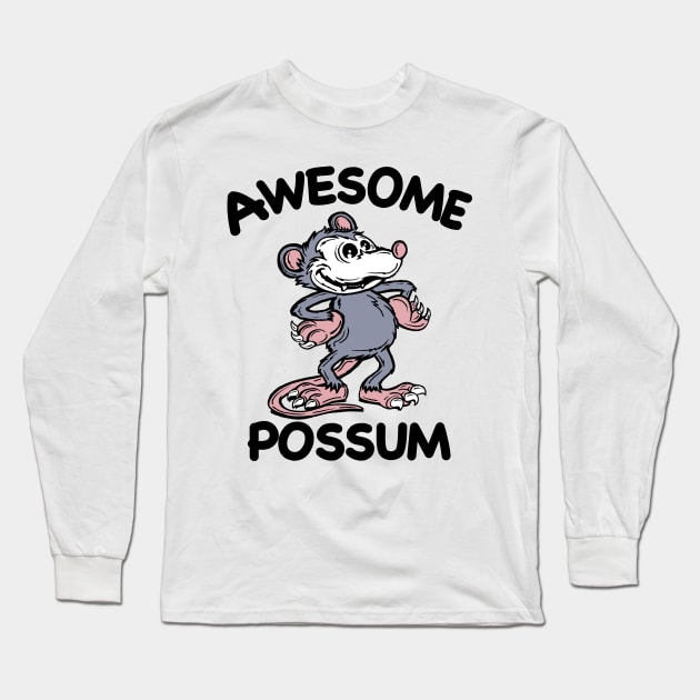 Awesome Possum Long Sleeve T-Shirt by PnJ